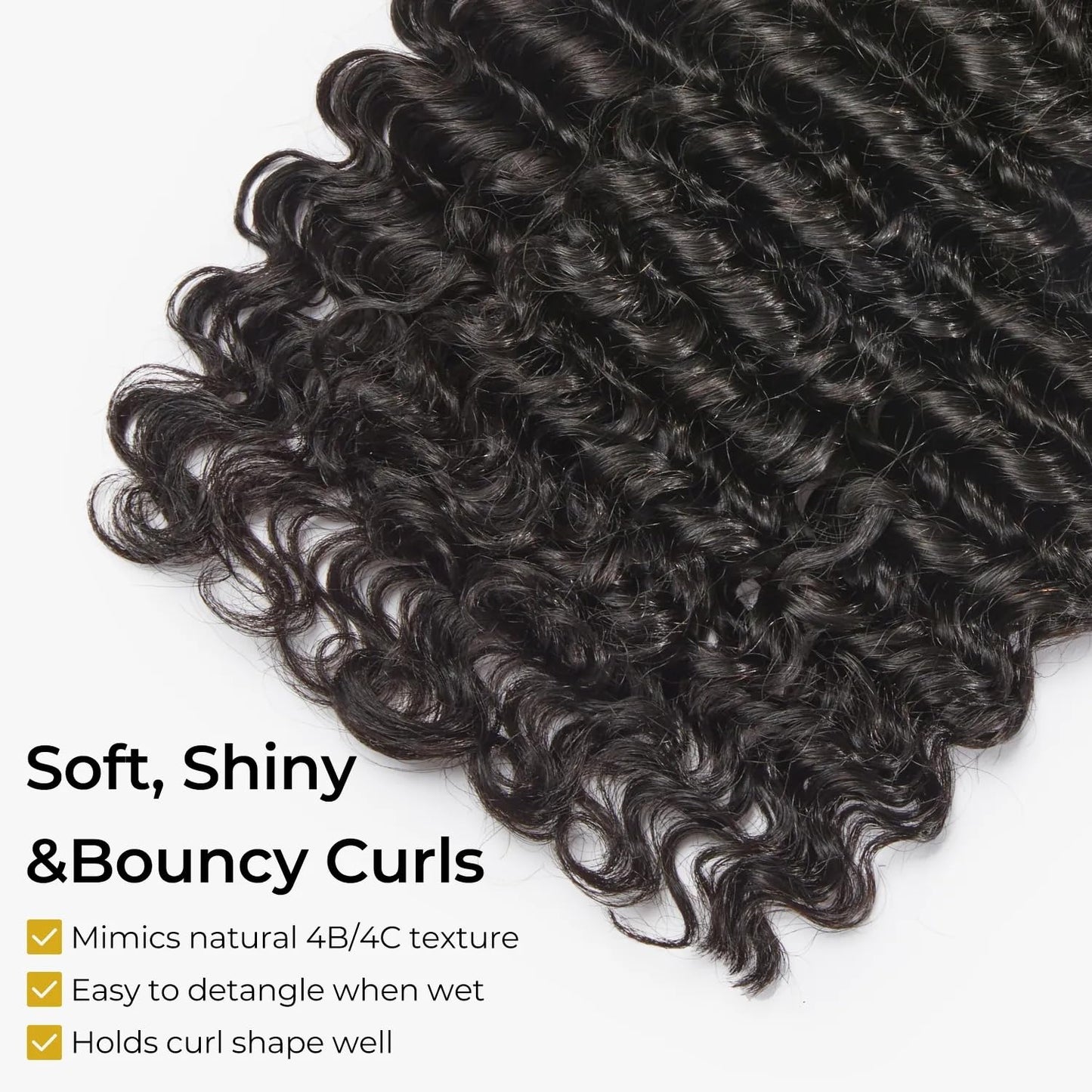 Wequeen 16A Deep Wave Human Hair Bundles - 100% Unprocessed Brazilian Virgin Hair | 18 Inch Extensions