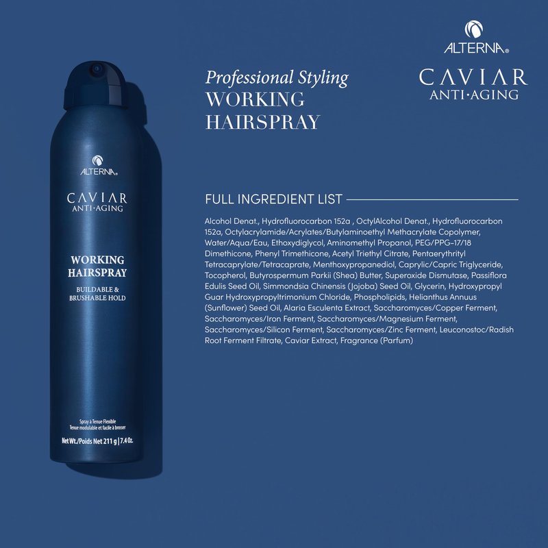 Alterna Caviar Anti-Aging Professional Styling Working Hair Spray, Flexible Hold, 15.5 oz, Pack of 2