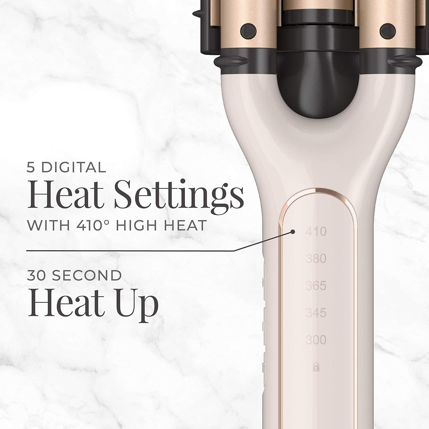Remington 4-in-1 Adjustable Hair Waver - Pure Precision Technology for Versatile Styles | Cream, 1 Count