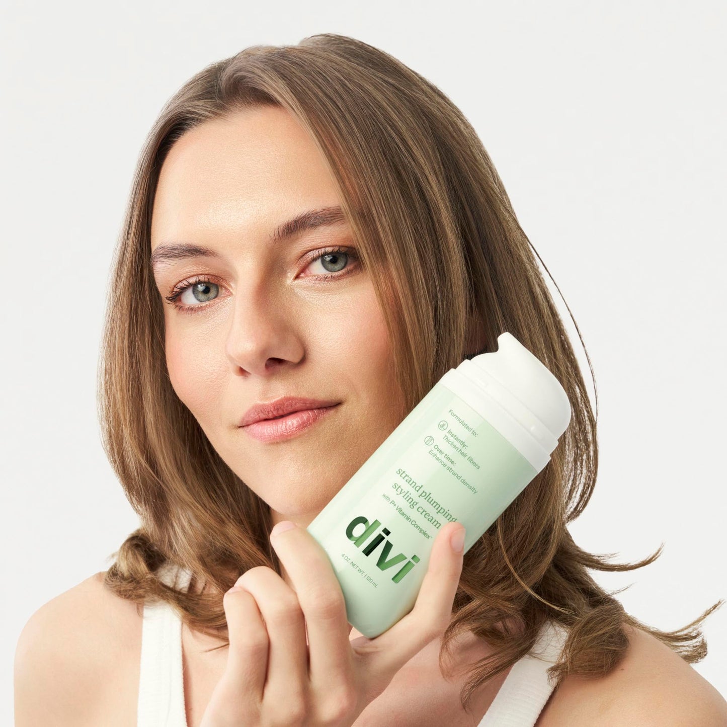 divi Strand Styling Cream, Hair Thickening Treatment for Fine Hair, Volumizing and Frizz Control