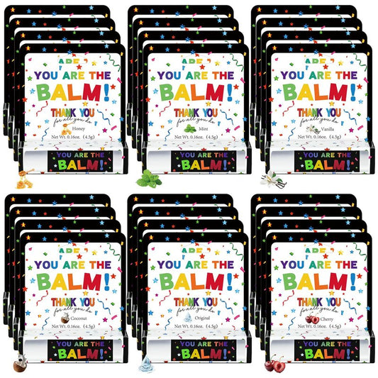 24 Pcs Employee Appreciation Lip Balms Bulk Staff Appreciation Gifts Thank You Team End of Year Gifts You Are The Balm Bulk for Coworkers Teacher Worker Leaving Farewell Party Favor