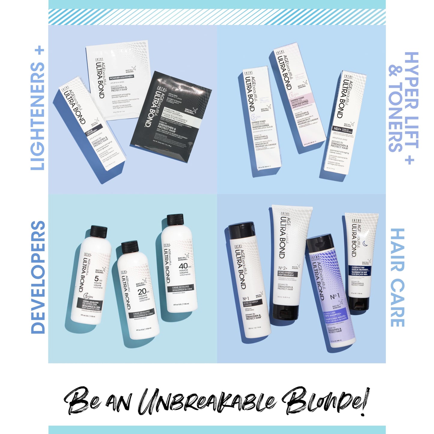 AGE beautiful 5-Minute Express Hair Toner with Ultra Bond Building, Ammonia-Free, Cool Silver-Blonde Results, Salon Professional Formula, Silver Moonlight, 2 Fl Oz