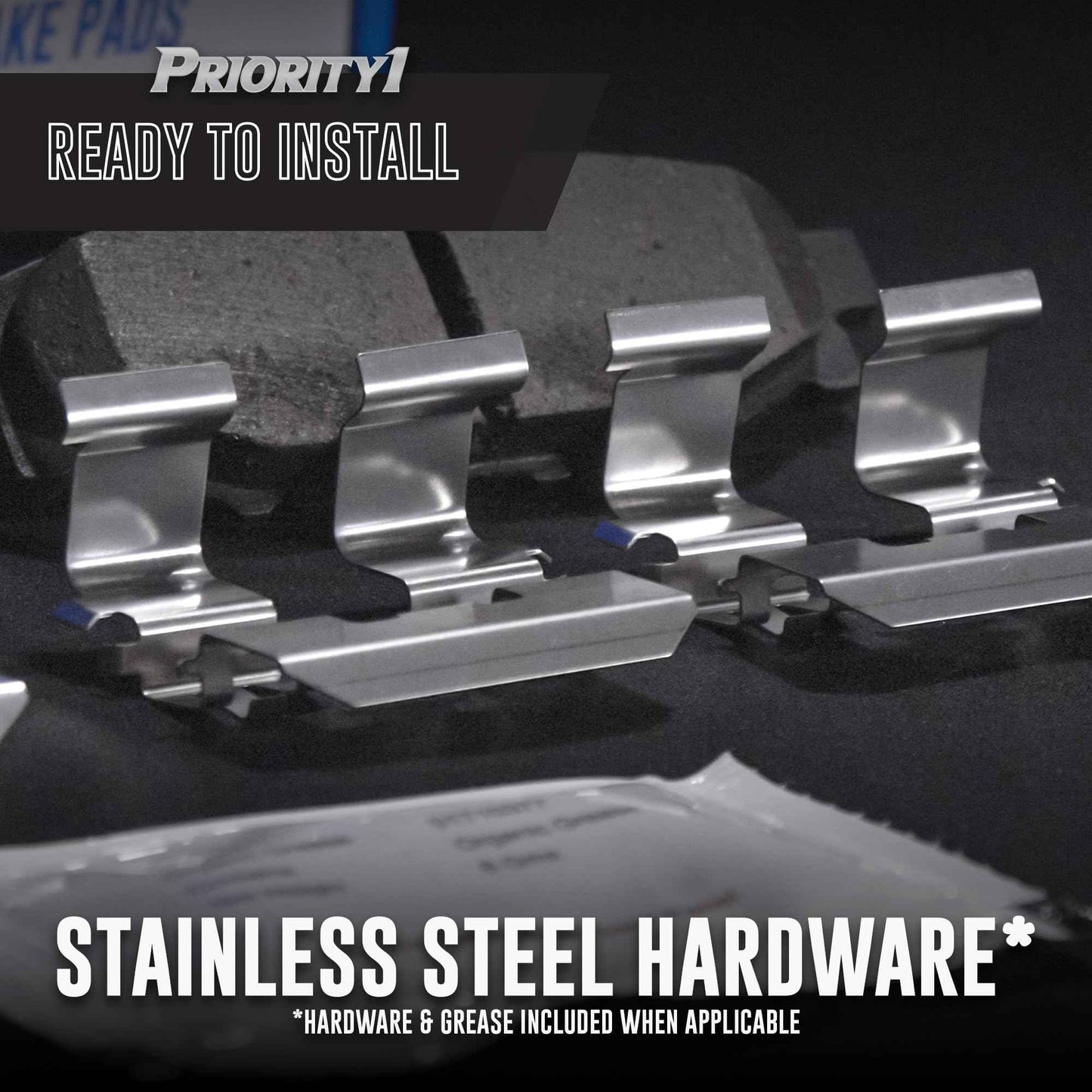 Bendix Premium Copper Free CFC1744 Ceramic Brake Pad (with Installation Hardware Rear)