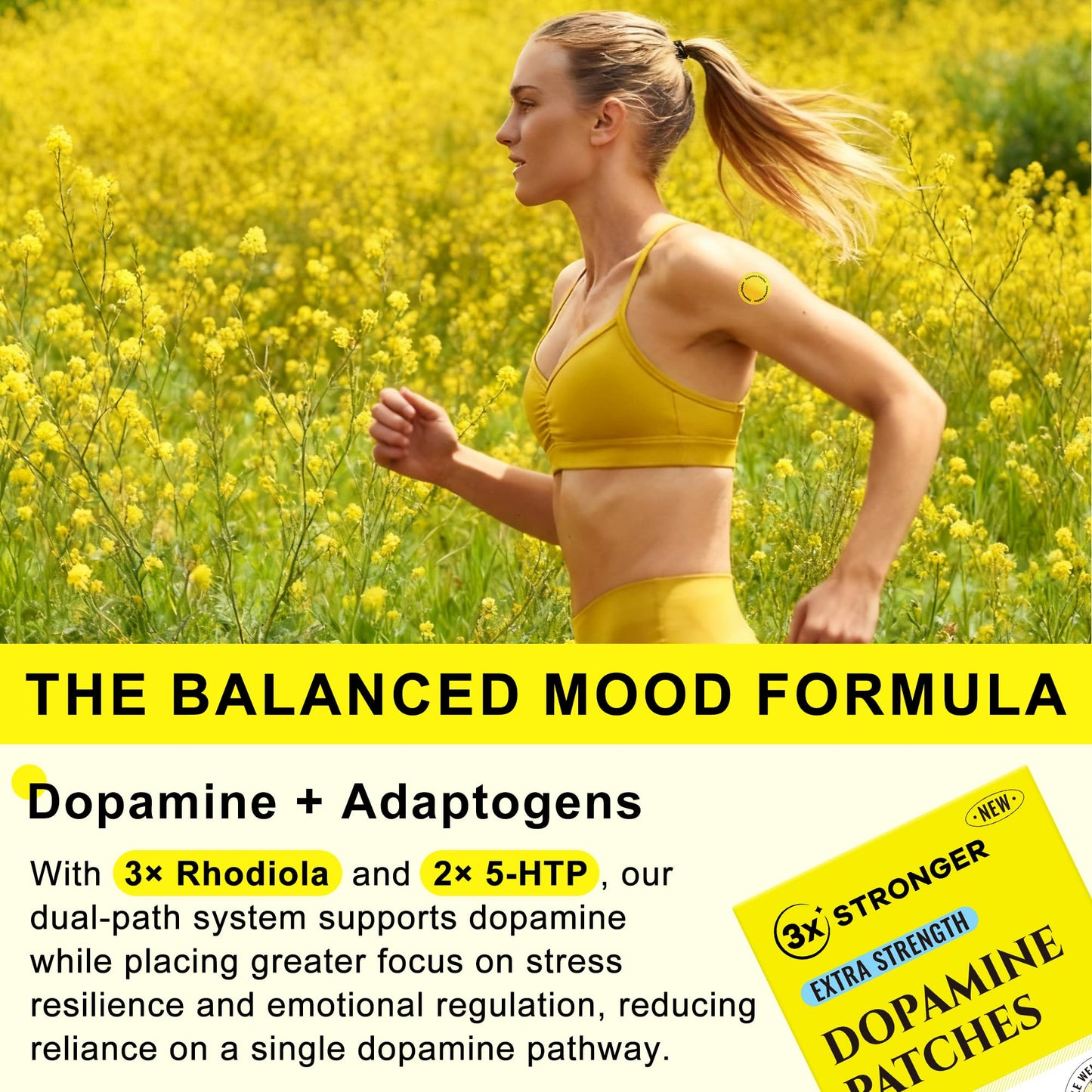 Surncest Dopamine Patches for Women | 3X Stronger Formula with Plant-Based Ingredients | Premium 8-Hour Extended-Release Dopamine Patch | 60 Day Supply