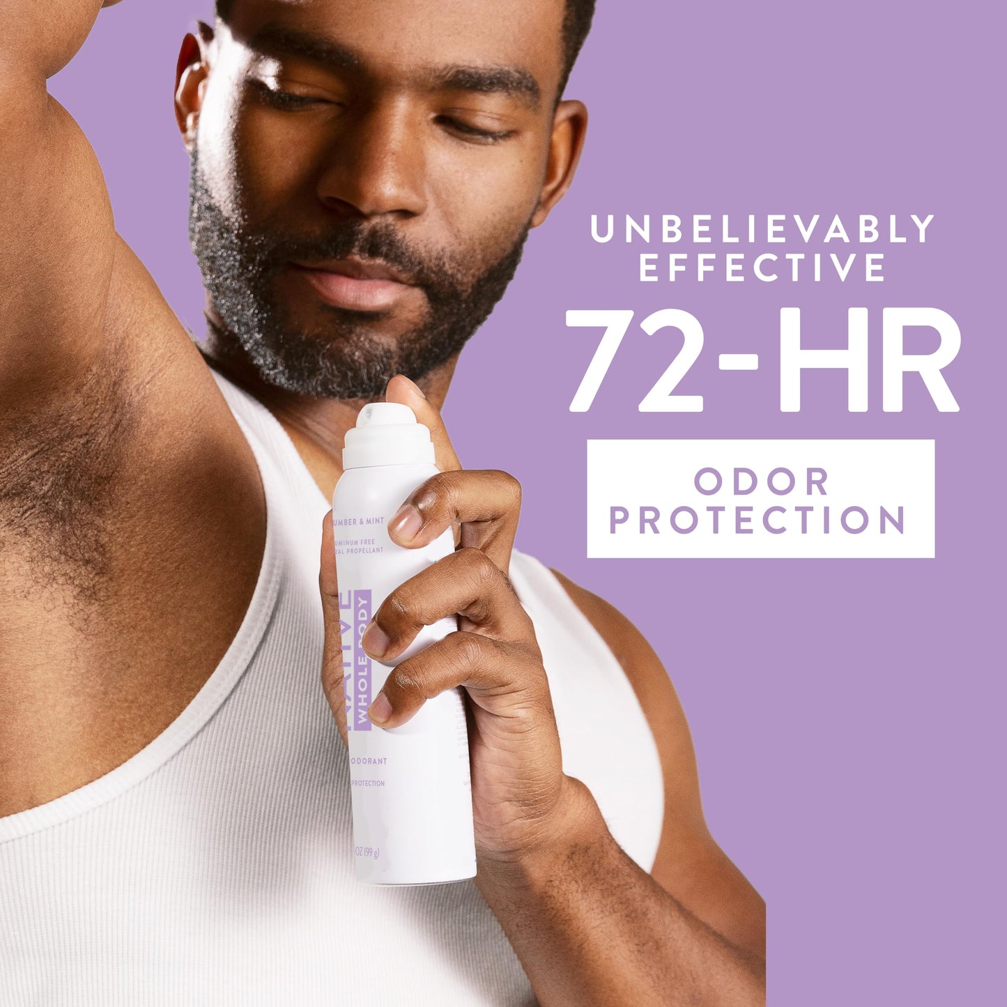Native Whole Body Deodorant Spray, Lilac & White Tea Scent, 72 Hour Odor Control for Pits, Privates & More, Aluminum Free, Quick-Drying Deodorant for Men & Women, 3.5 oz