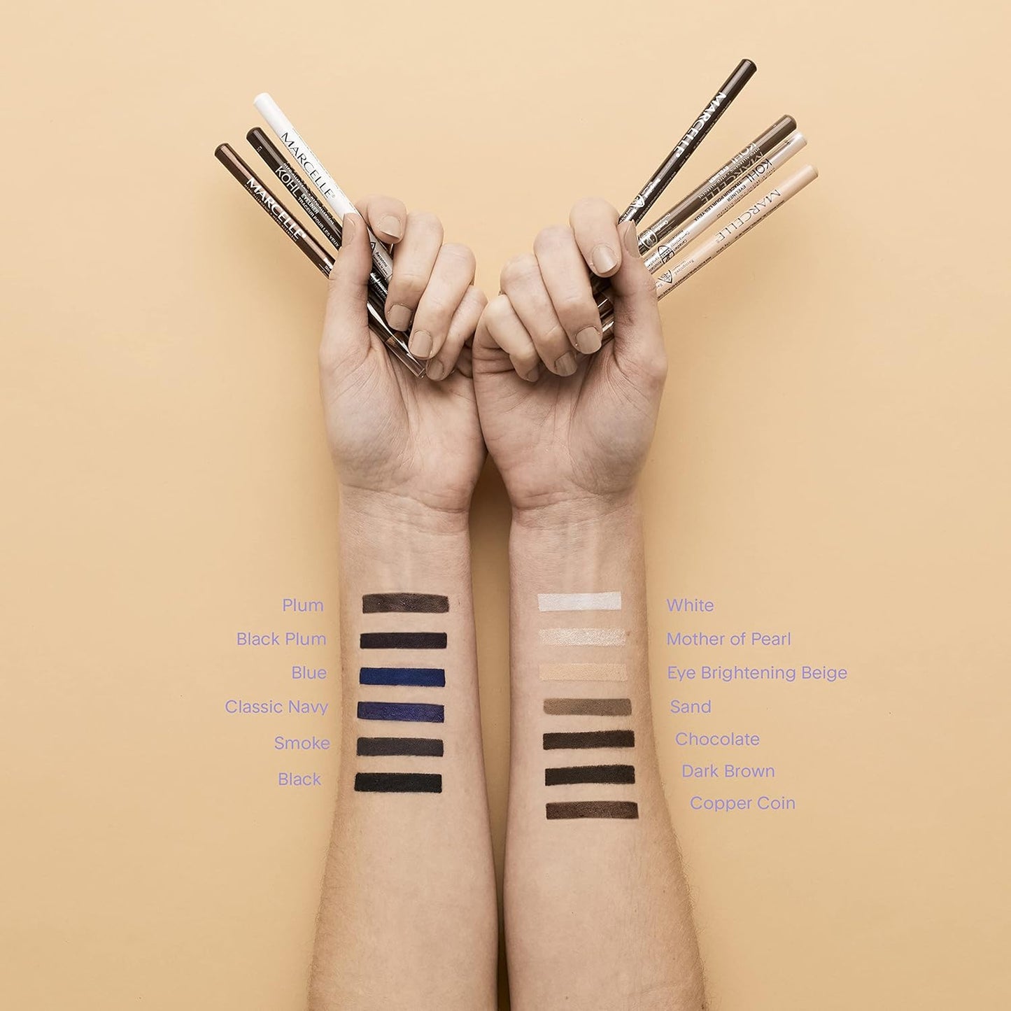 Marcelle Kohl Eyeliner - Eye-Brightening Beige Pencil | Long-Lasting, Waterproof, Hypoallergenic, 0.04 Oz