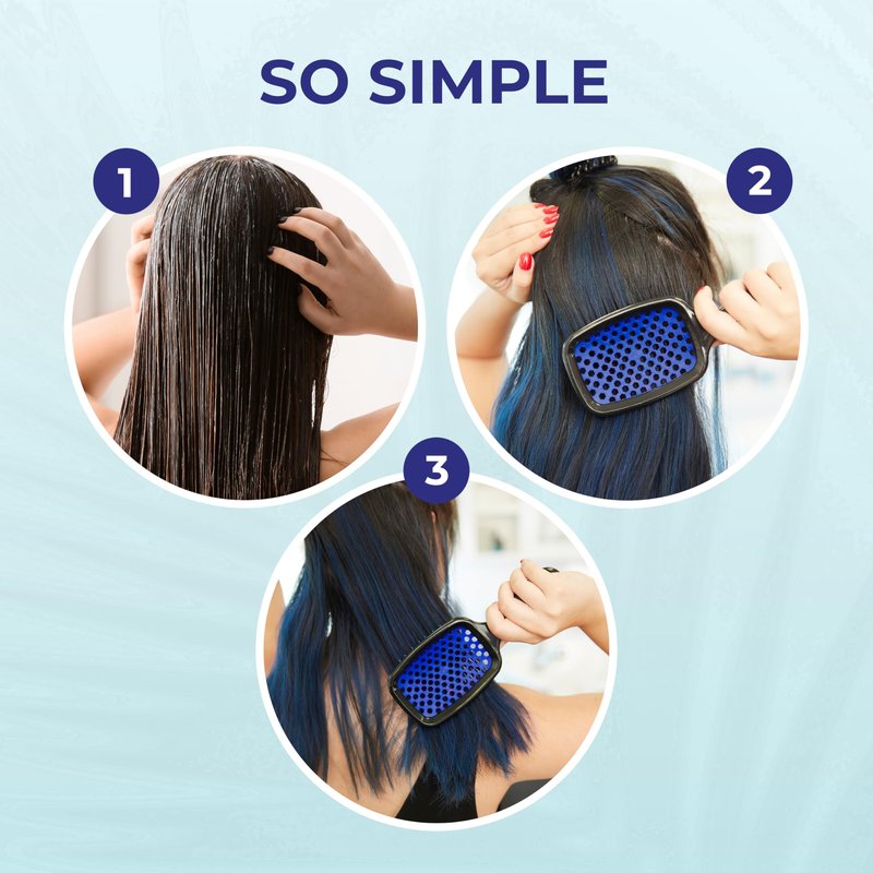 FHI Heat UNbrush Detangling Brush for Pain-Free Brushing on All Wet or Dry Hair Types — Durable DuoFlex Anti-Static Bristles, Lightweight Handle, Vented Hair Brush, Galaxy Blue