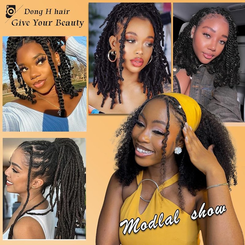 Afro Kinky-Curly Human Hair Bulk - 18 Inch for Braiding & Mini Twists | 1B Color, 35g/Pack