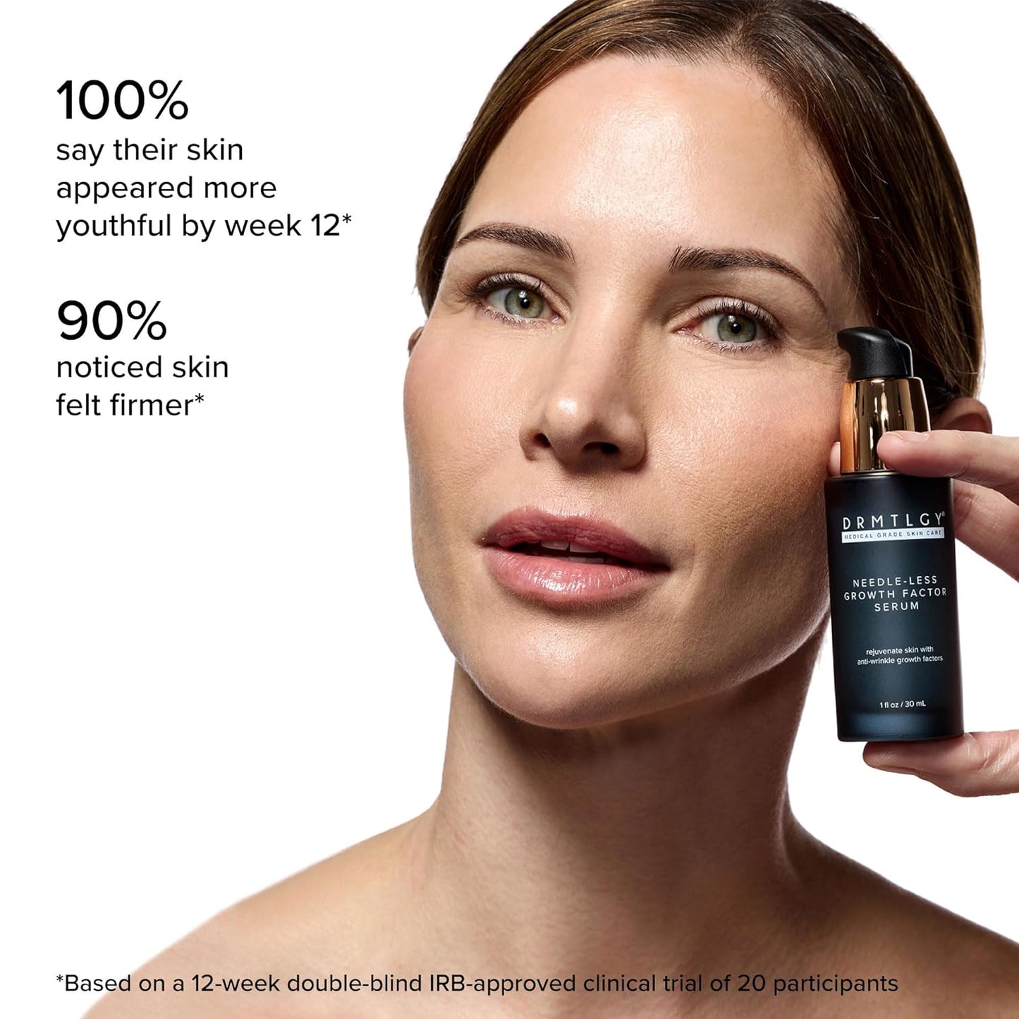 Needle-Less Growth Factor Serum – Multi-Peptide & Hyaluronic Acid for Firming, Lifting & Wrinkle Care | 1 oz