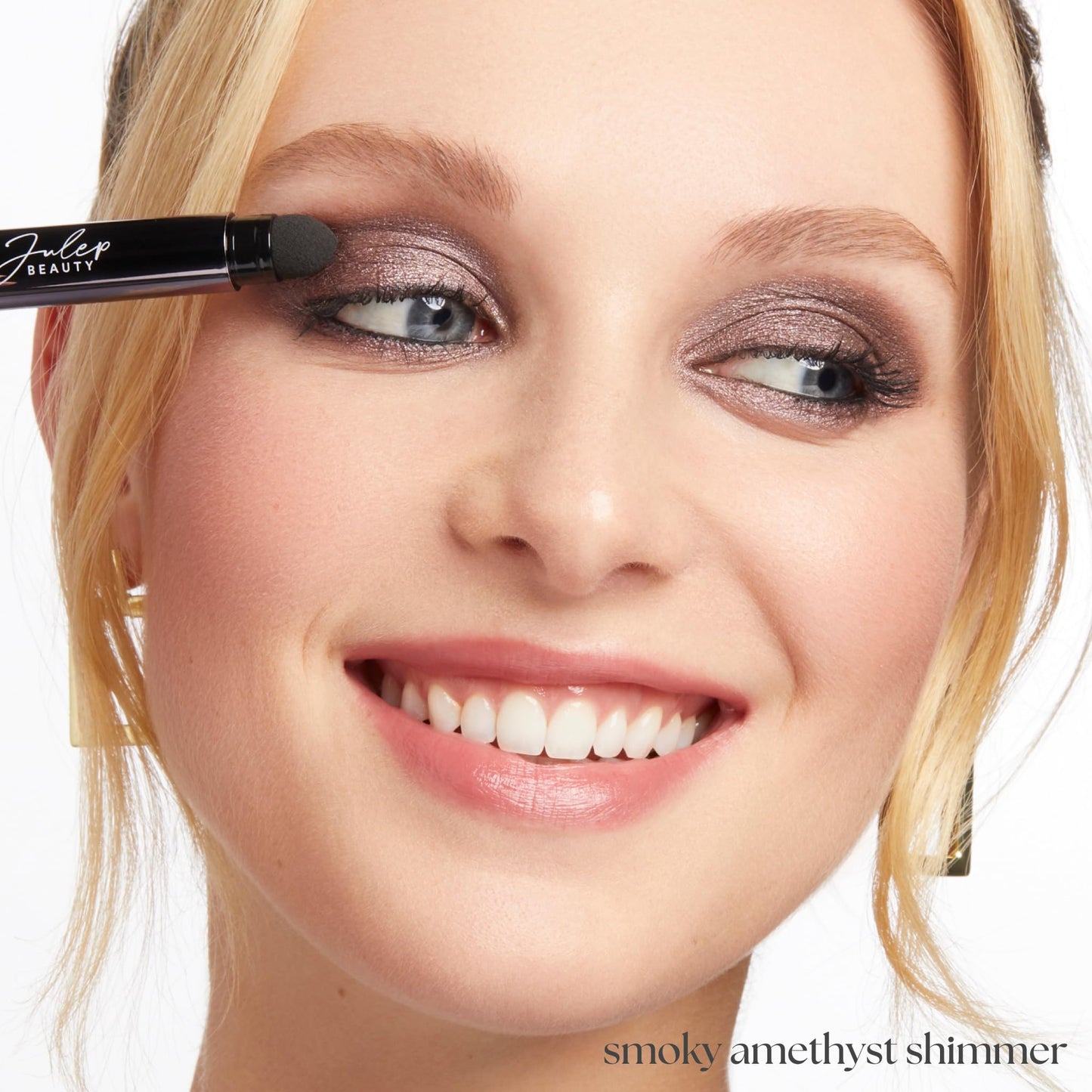 Julep Eyeshadow 101 Cream-to-Powder Waterproof Shadow Stick – Smoky Amethyst Shimmer, Buildable Lengthening Lash Mascara Black,
