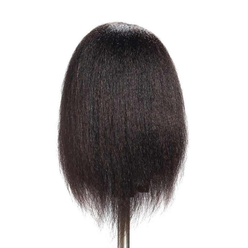 Mannequin Head 100% Real Hair Training Head Manikin for Hairdresser Training and Styling Practice Cosmetology Doll Head Practice Braiding Hair - With Clamp Stand