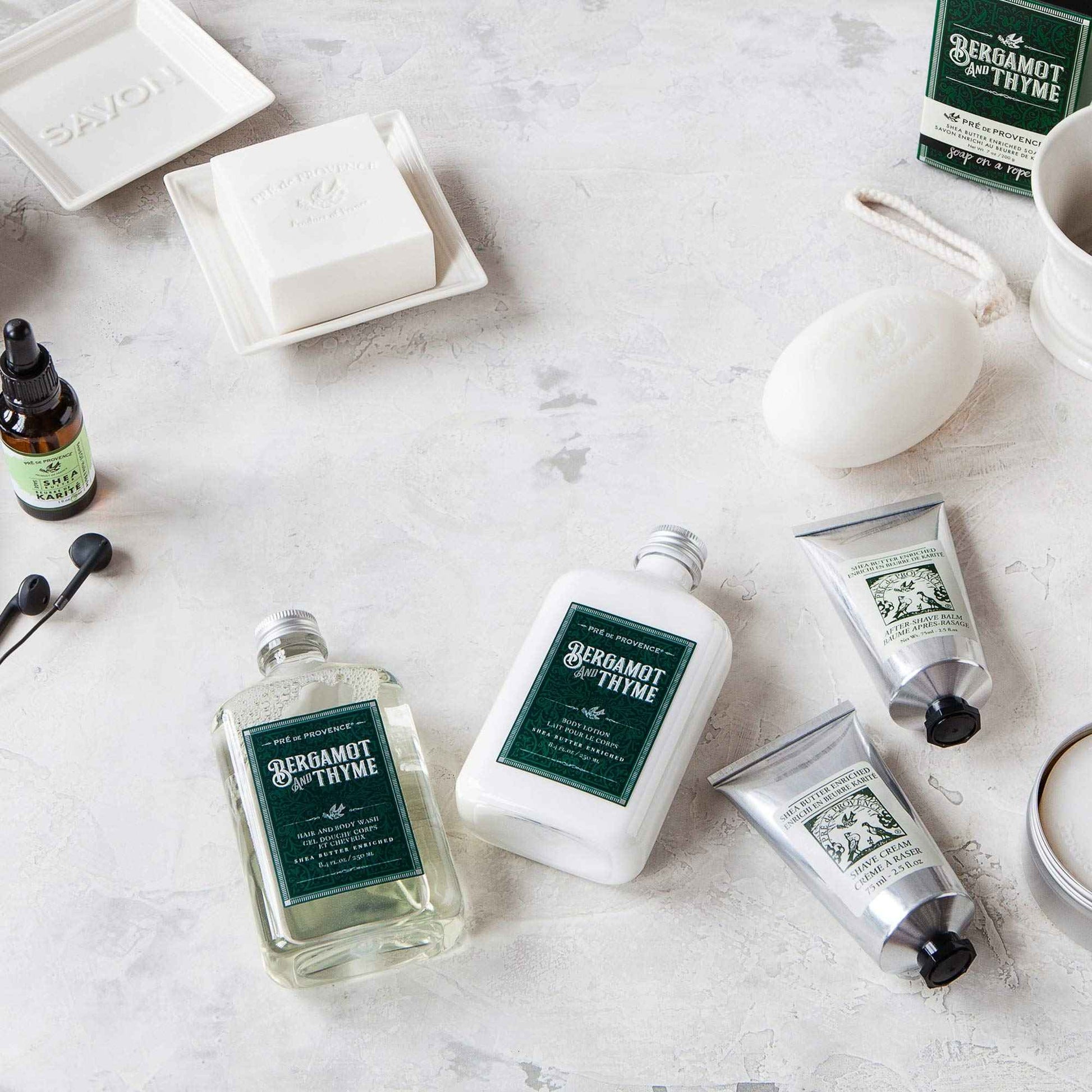 Pre de Provence Bergamot & Thyme Men's Fragrance Collection, Hair & Body Wash, 250 ML