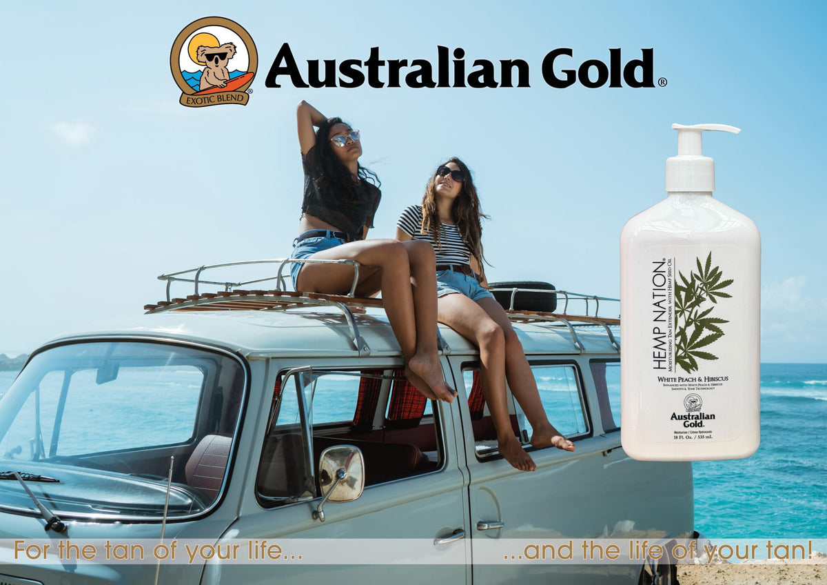 Hemp Nation White Peach Hibiscus Moisturizing Tan Extender 18 oz