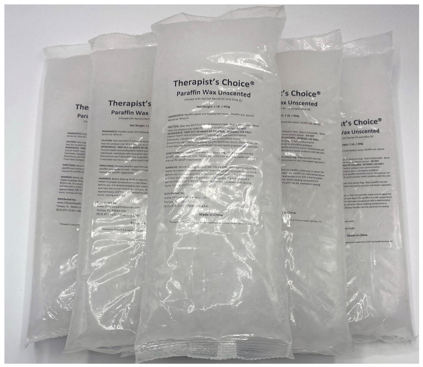 Therapist’s Choice Paraffin Wax Refill, Fragrance Free, Six 1-Pound Paraffin Blocks, Non-Greasy, Moisturizing for Soft & Healthy Skin, Unscented, 6 Pounds