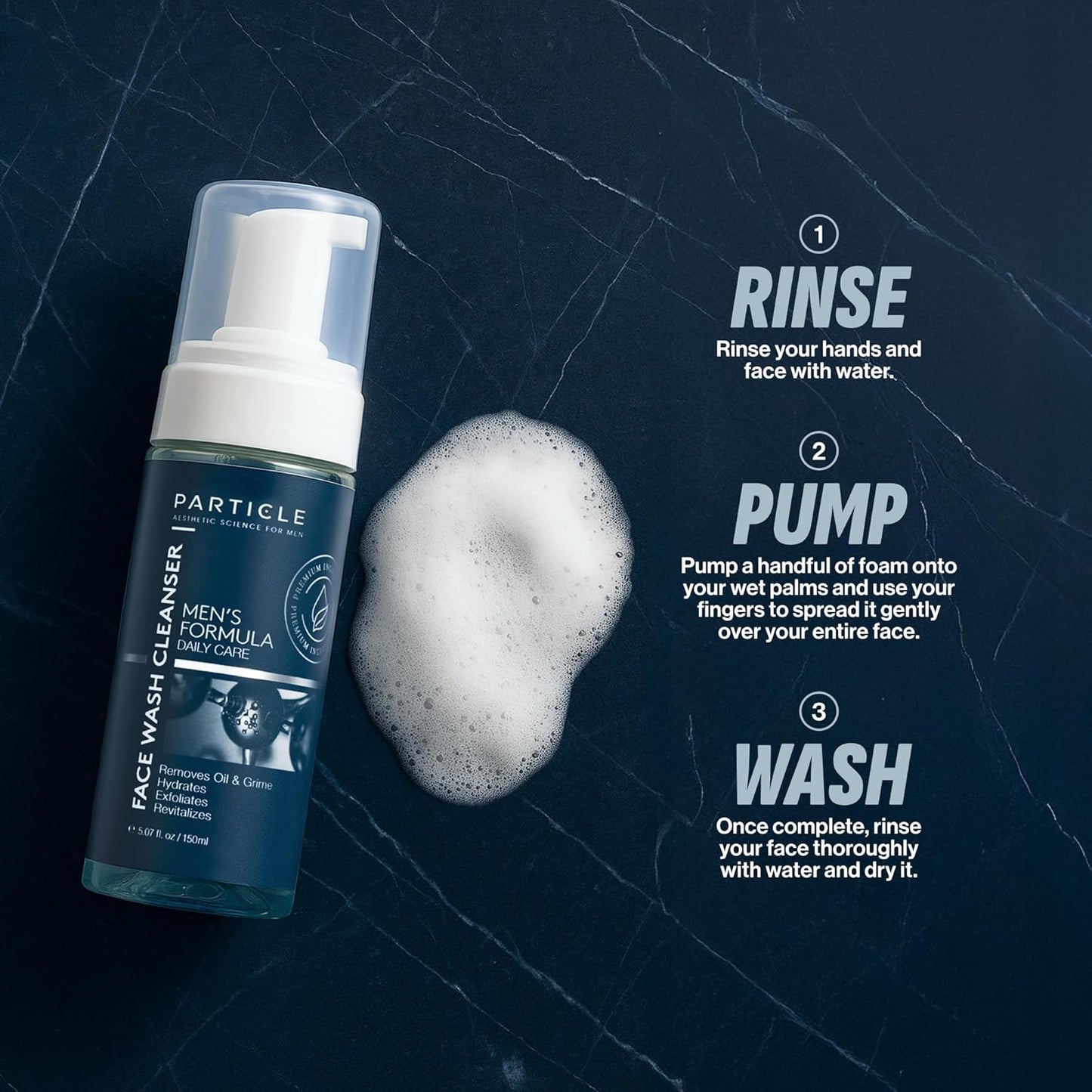 Men's Anti-Aging Face Wash - Daily Moisturizing Cleanser | Hydrates & Revitalizes All Skin Types (5.07 Oz)