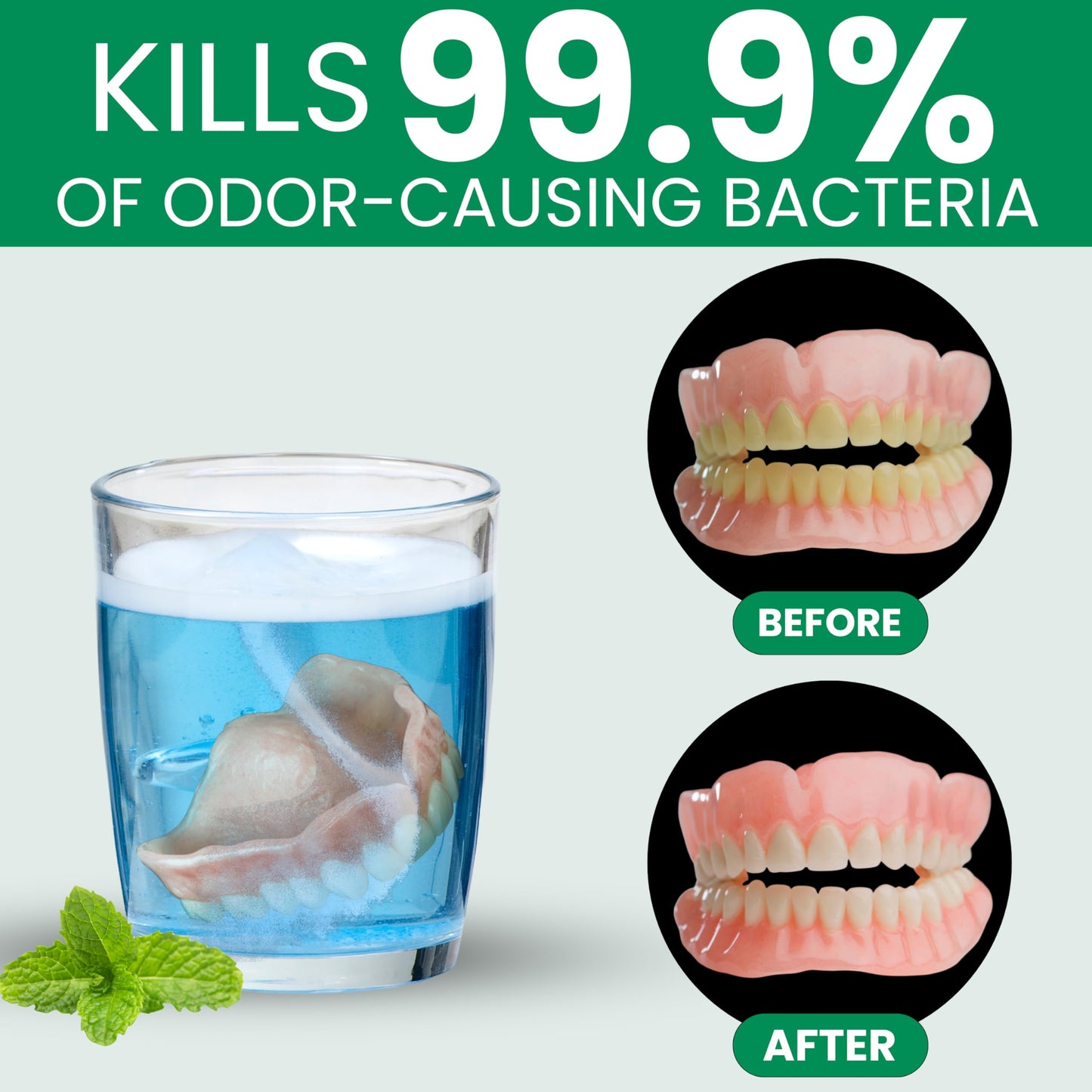 ProTech Retainer Cleaner - 90 - 120 Cleanings (0.23 Per Cleaning) 12 Pack/3 Month Supply - For Clear Aligners, Dentures, Retainers, Mouth Guards & Night Guards - Cleaning Crystals, Mint