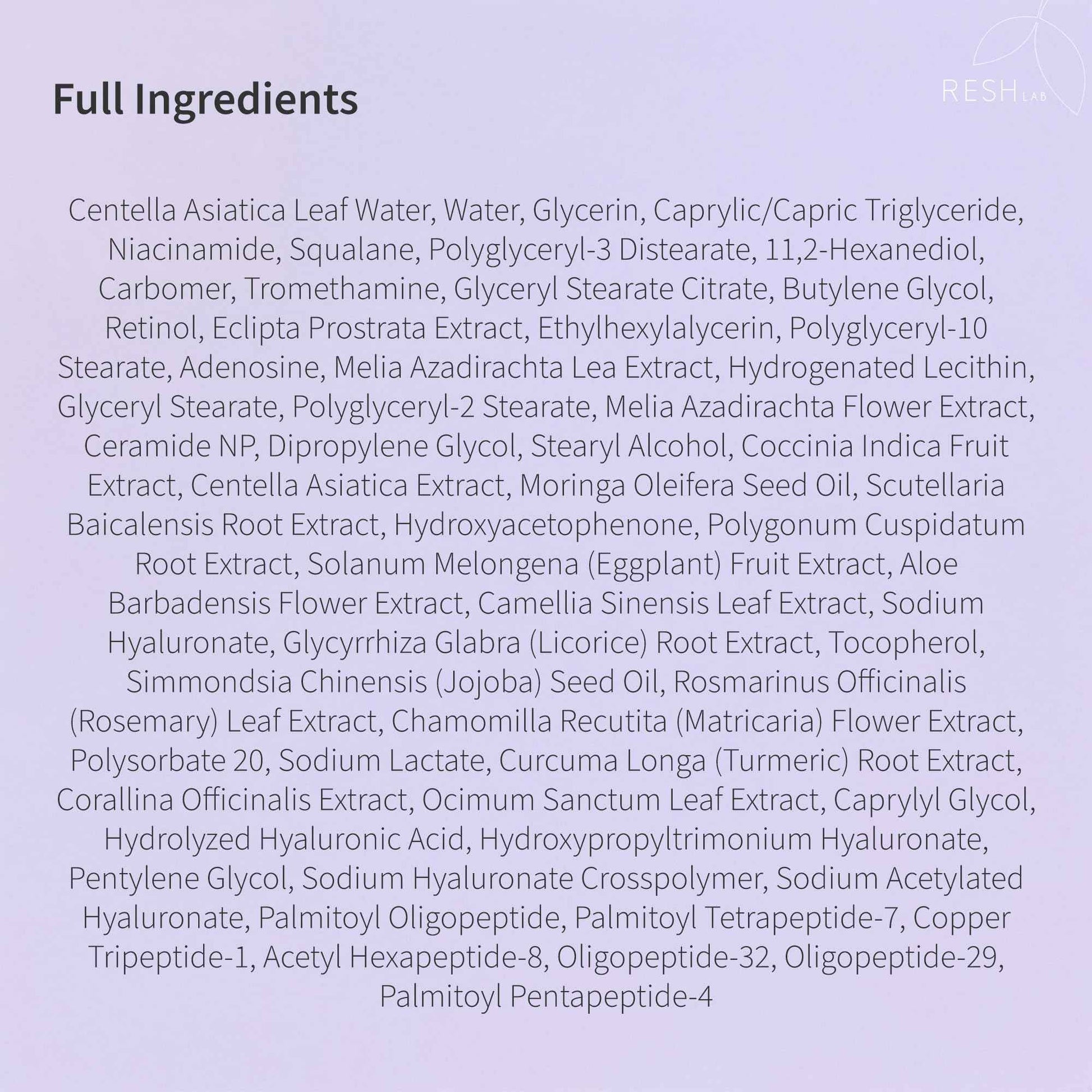 Retinol Peptide Face Cream 50ml – Anti-Aging Moisturizer with Niacinamide, Ceramide & Centella – Hydrating Cream for Fine Lines, Wrinkles & Acne Scars