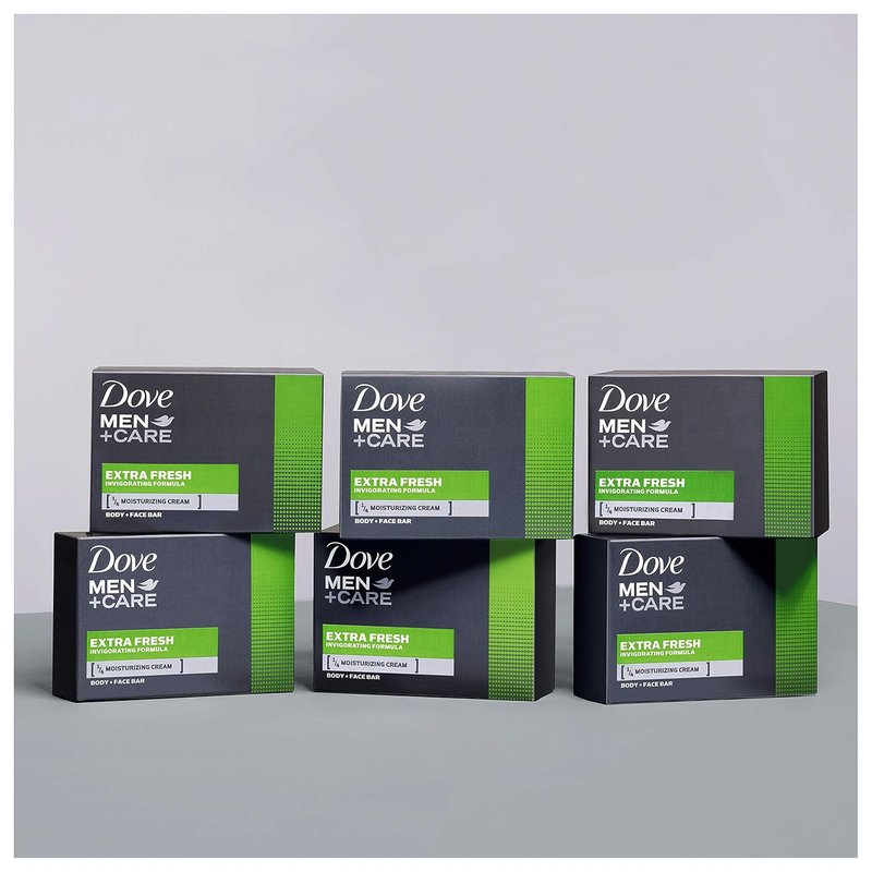 Dove Men+Care 3-in-1 Cleanser Bar - Hydrating Body, Face & Shaving Soap | 3.75 oz, Pack of 12