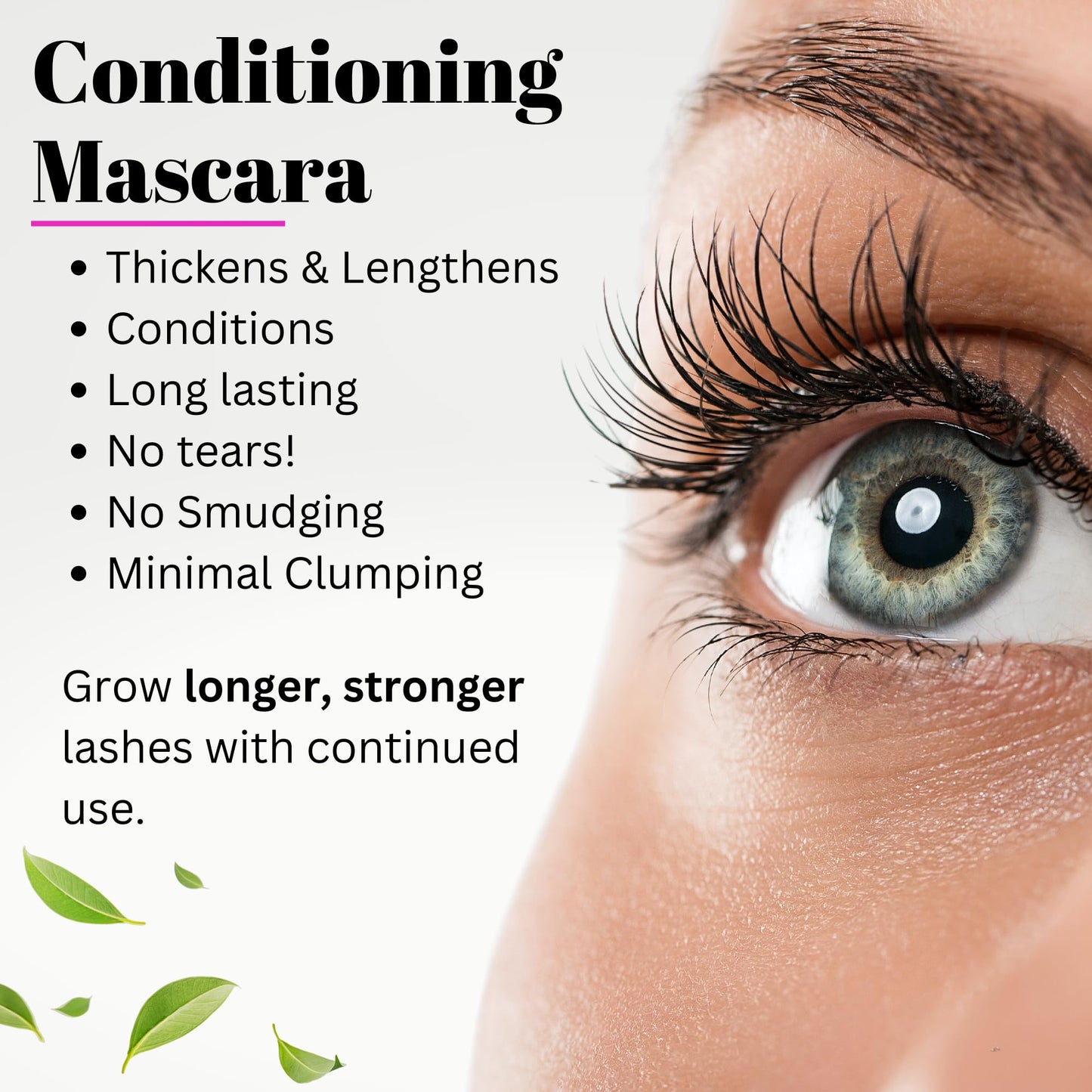 Fifth & Skin NATURLASH Natural Mascara (BLACK) Hypoallergenic for Sensitive Eyes – New Formula - New Packaging! Vegan - Cruelty, Gluten, Nut & Paraben Free - Nourish Your Lashes
