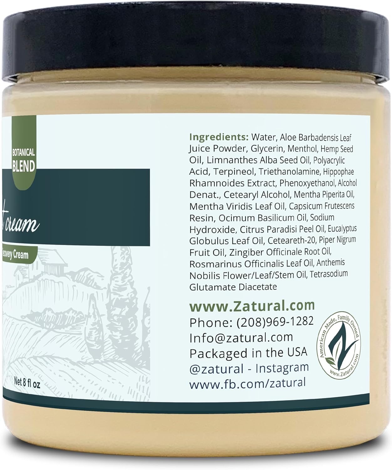 Hemp Hot Cream with Essential Oil Blend - Aloe & Hemp Infused | 8oz 2-Pack