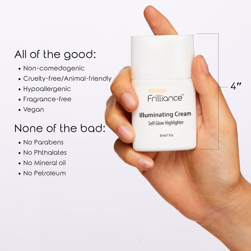 Frilliance Cheek Duo - Sheer Rosy Glow Highlighter Tint | Cruelty-Free & Hypoallergenic for All Skin Types