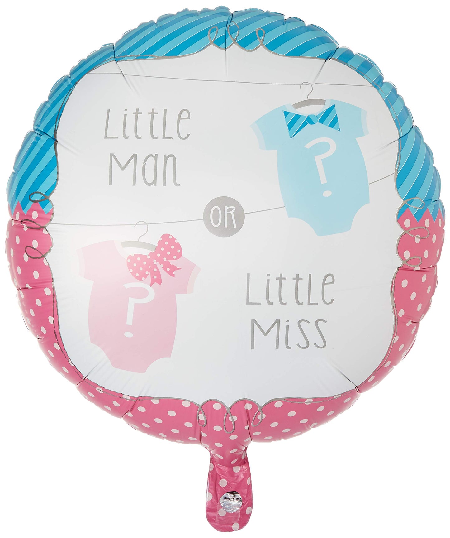 Creative Converting Metallic Balloons 10 Count, Bow or Bowtie?