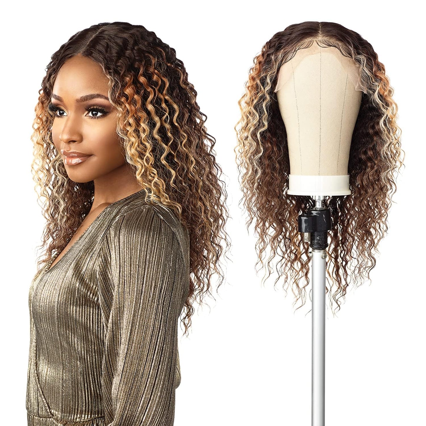 Sensationnel Butta Lace Wigs - Unit 19 Extra Wide 5 Inch Deep Parting Synthetic Preplucked Hairline Glueless Lacefront (BALAYAGESUNKISSED)