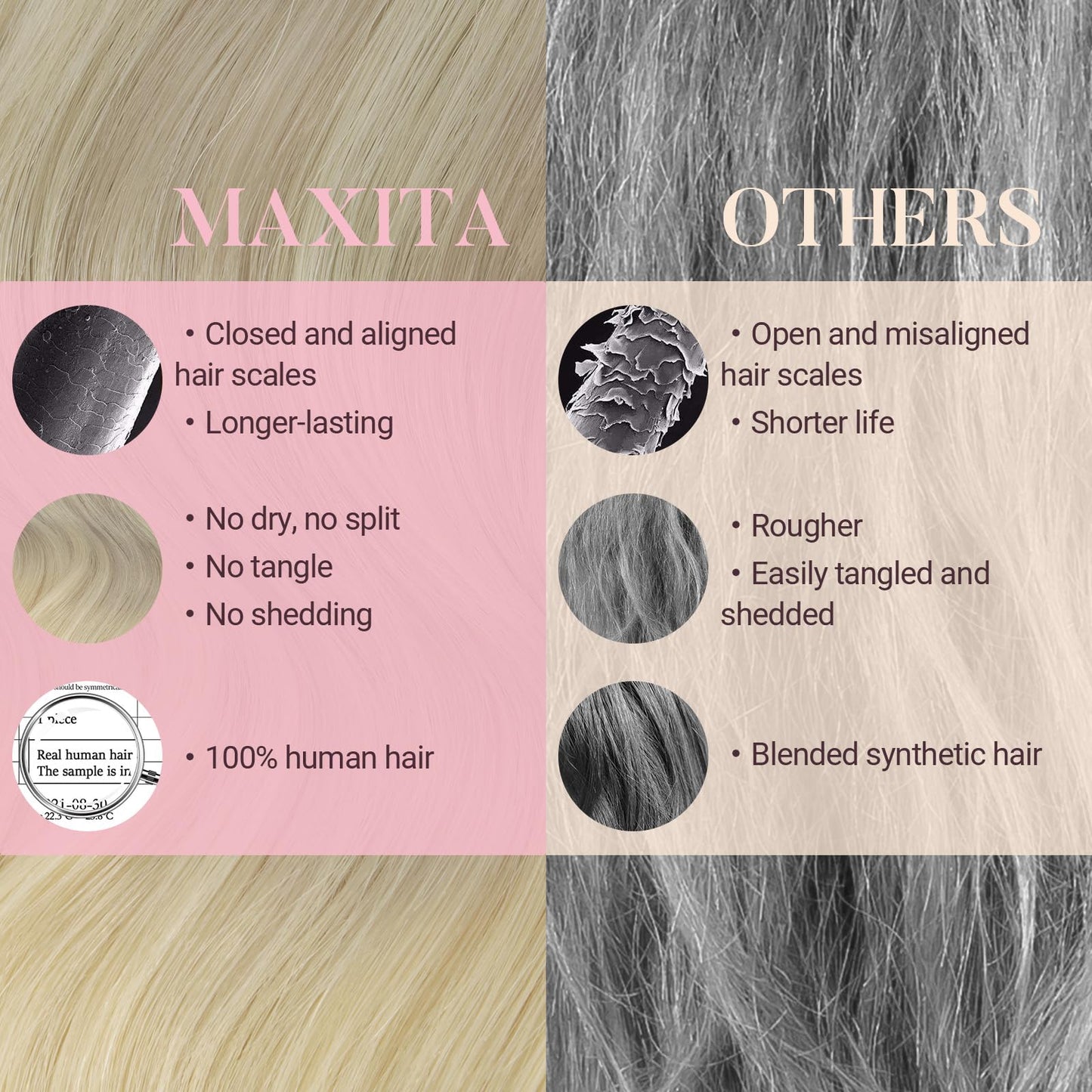 MAXITA Clip in Hair Extensions Real Human Hair,Remy Hair Extensions Clip ins Double Weft for Women,Natural Real Human Hair,14Inch 60g 5Pcs,Ash Blonde Highlighted Platinum Blonde
