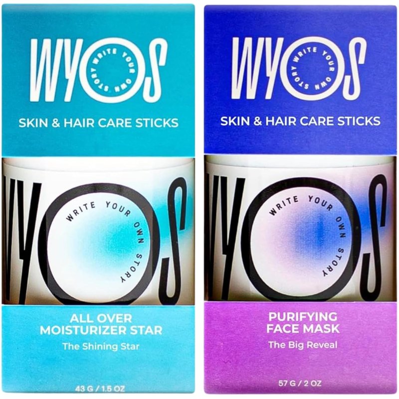 Oil Moisturizer Stick & Clay Face Mask Stick Bundle - Travel Size, Vegan, Leak-Free, Portable
