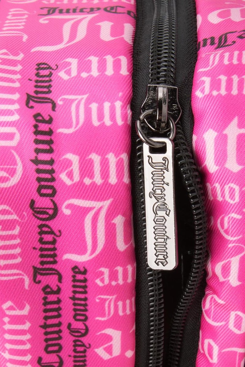 Juicy Couture Hot Pink Graffiti Makeup Bag | Travel Cosmetics Organizer for Essentials