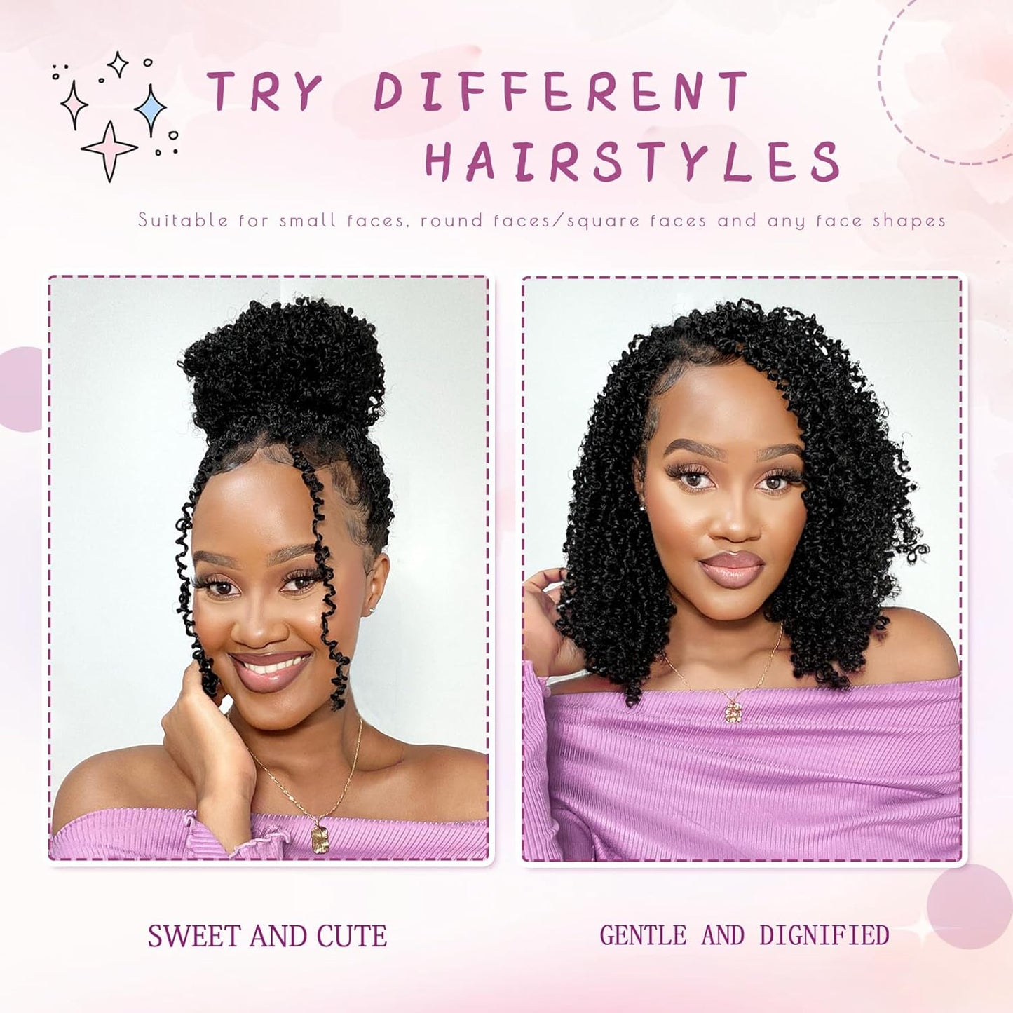 Yanky Mini Twist Crochet Hair - 10 Inch Passion Twist for Black Women | Pre-Twisted with Curly Ends (1B/30/27#)