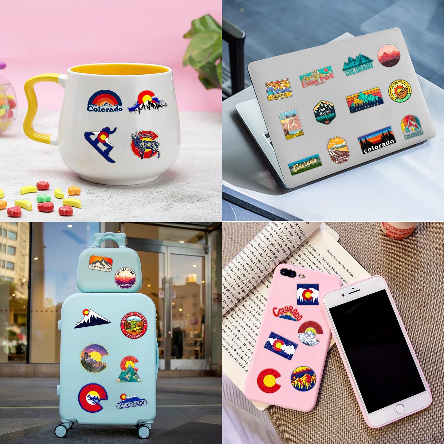 92 PCS Love Breckenridge Temporary Tattoos Stickers - Cute State Flag Themed Body Art for Kids, Waterproof Fake Tattoos for Boys Girls, Birthday Party Favors & Carnival Decorations