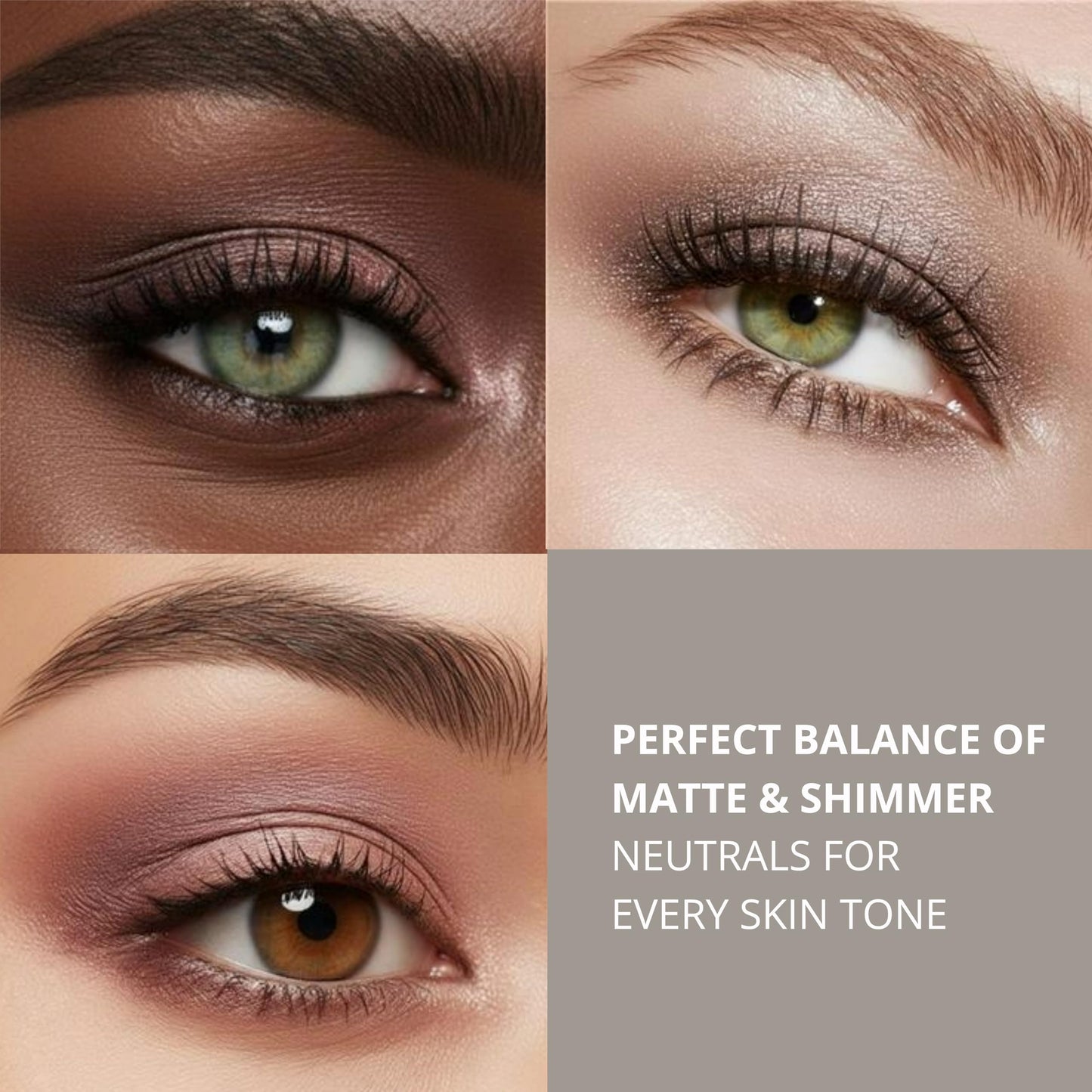 Lamora Attraction Eyeshadow Palette - Soft Warm Brown Shimmer Matte Shades