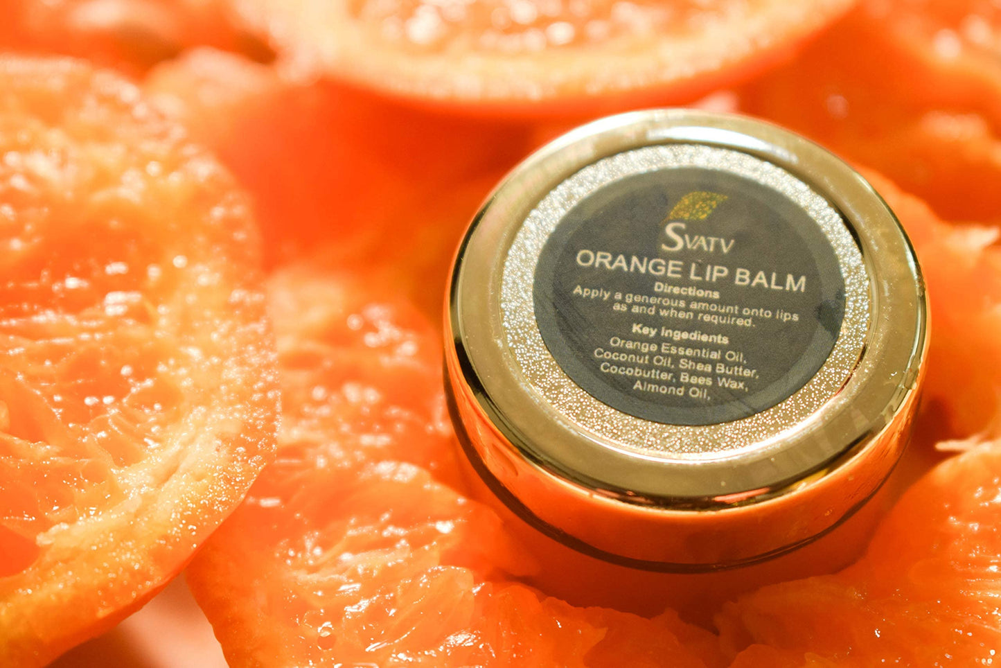 SVATV Orange Flavored Lip Balm. With Natural Ingredients - Shea Butter Beeswax & Coconut Oil To Nourished Repair Dry Or Chapped Lips, Best Moisturizing Lip Balm For Men & Women 15ml / 0.5 Oz