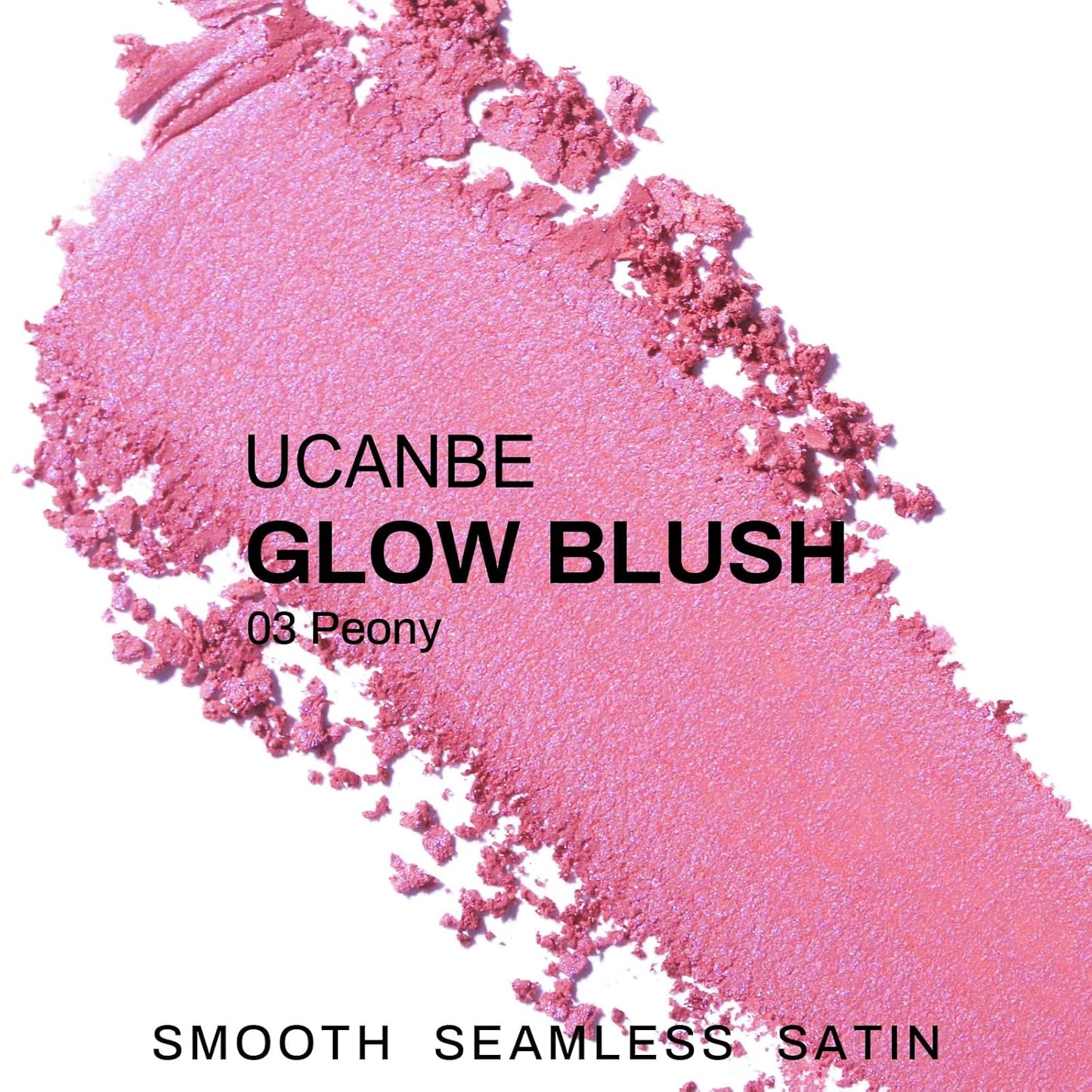 UCANBE Baked Blush Palette - Silky Blendable Powder for Natural Glow | 03 Peony