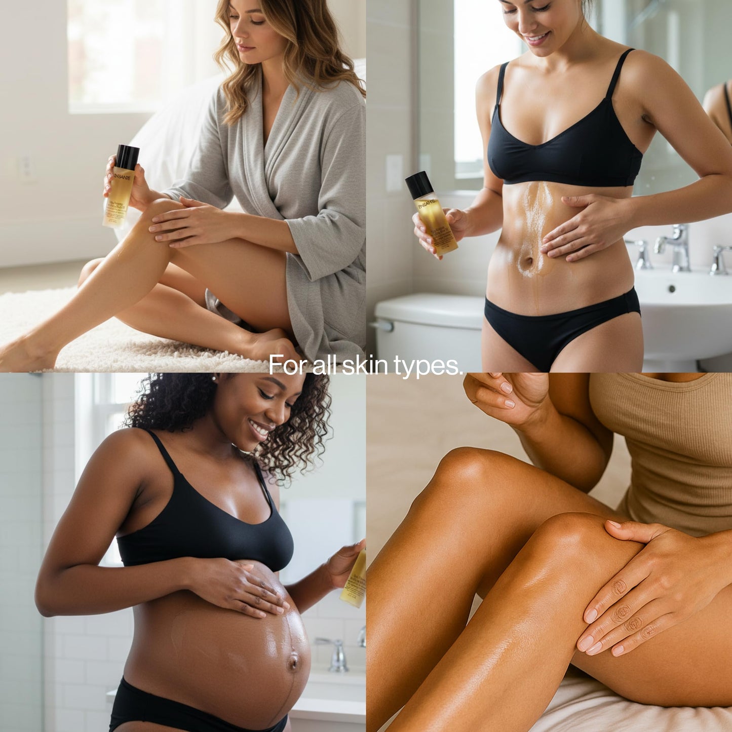 ENSANTÉ Body Firming Oil with Collagen Peptides, Cellulite Massage Oil, Body Glow Oil, Firming Body Oil for Women, Unscented Body Oil for Skin Tightening & Smoothing, Fast Absorbing, Non Greasy