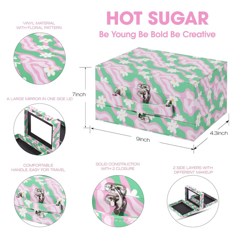 Hot Sugar Makeup Kit for Girls 13-15, Birthday Christmas Makeup Gift Set for Teens 16-18, All in One Beginner Makeup Kit for Women Full Kit (Blue Diamond)