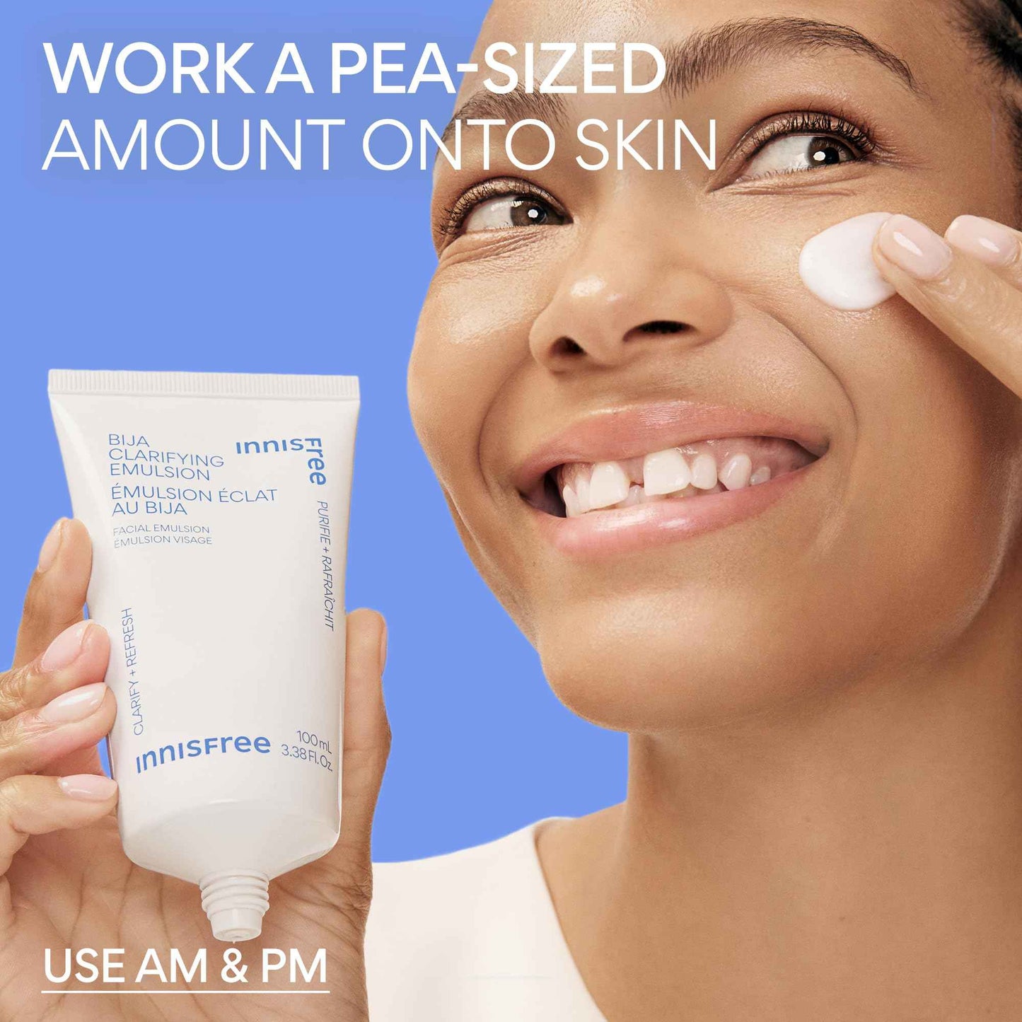 innisfree Bija Clarifying Emulsion with Salicylic Acid and Niacinamide, Korean Skincare Lightweight Face Moisturizer