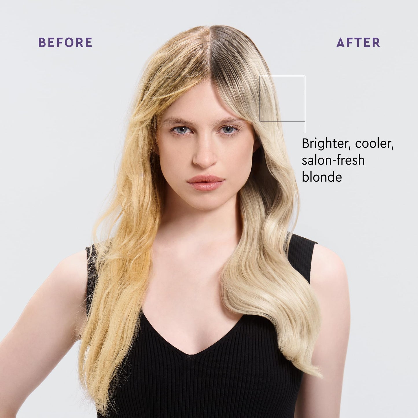 LA PUISSANCE Silver Toning Purple Shampoo - Purple Shampoo for Blonde Hair & Gray or white Hair - Neutralizes Brassiness, Adds Shine, Hydrates & Softens - Paraben-Free, For Home and Salon Use