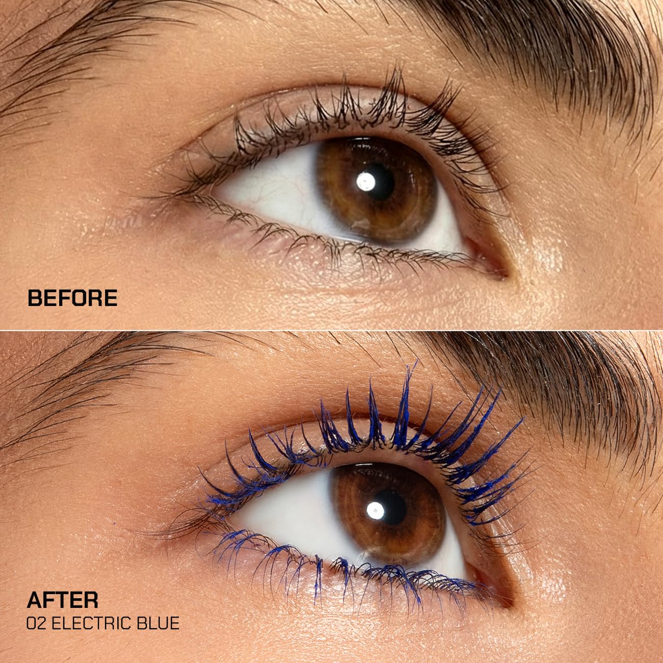 Radiant Professional Studio Mascara – Volumizing & Lengthening Mascara, Smudge-Proof, Non-Clumping, Silicone Brush, Natural Finish for Sensitive Eyes, Clean Vegan Formula, 0.30 oz (02 Electric Blue)