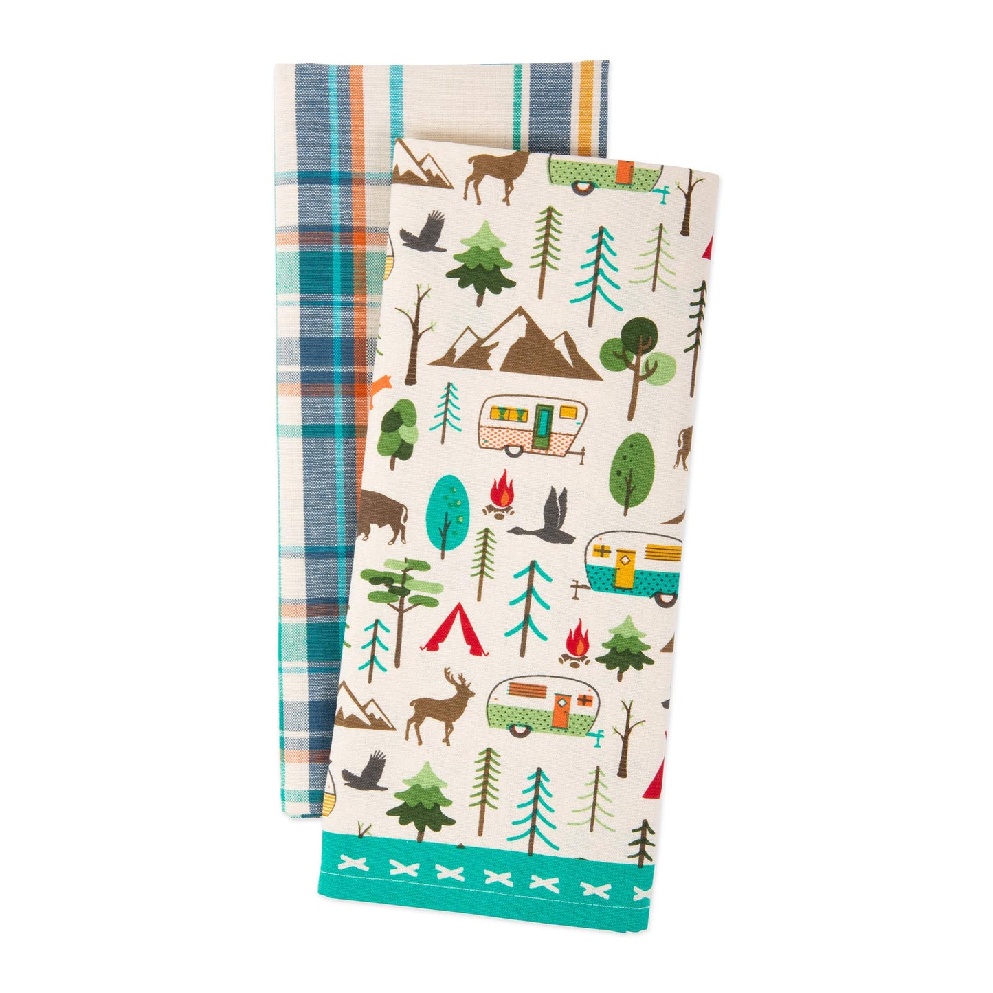 DII Tabletop Collection, Happy Camper Collection, Dishtowel Set, Happy Camper, 2 Piece