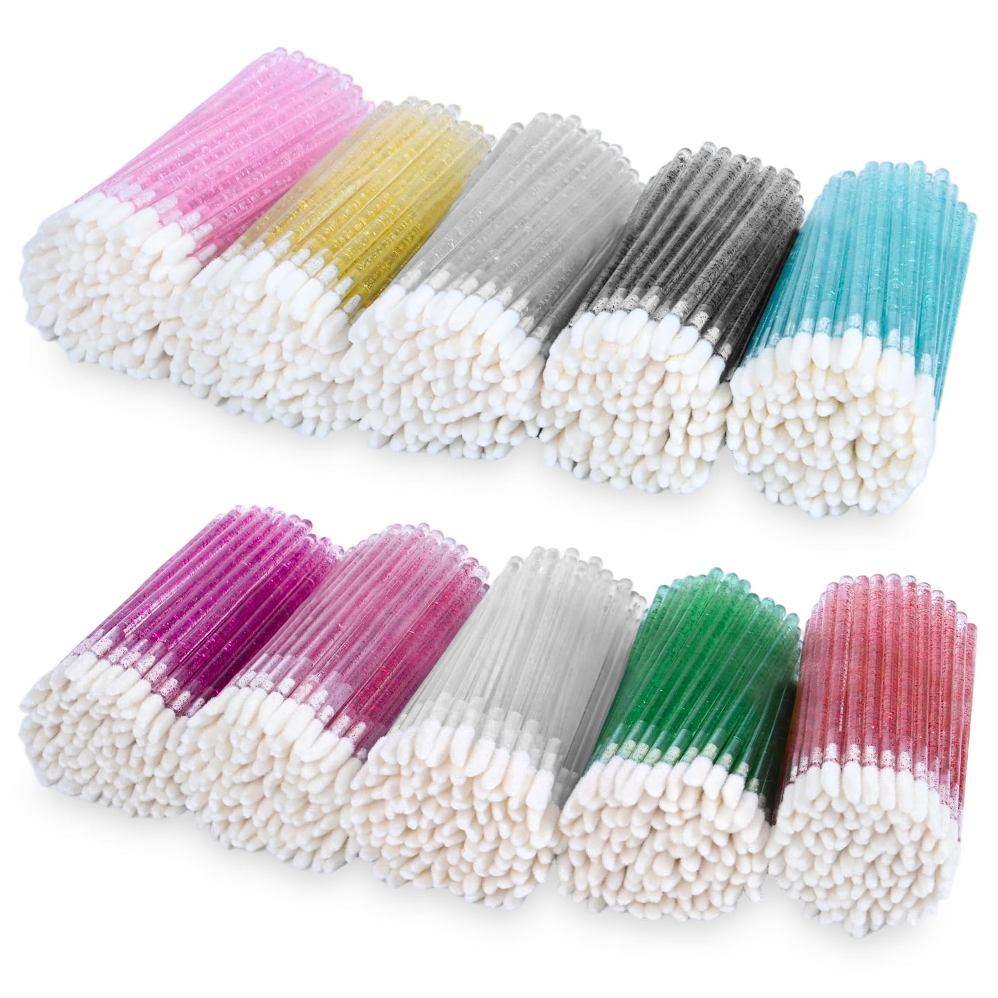 SACXFMC 1000 Pieces Crystal Lip Brush Disposable Lip Gloss Wands Lipstick Applicator