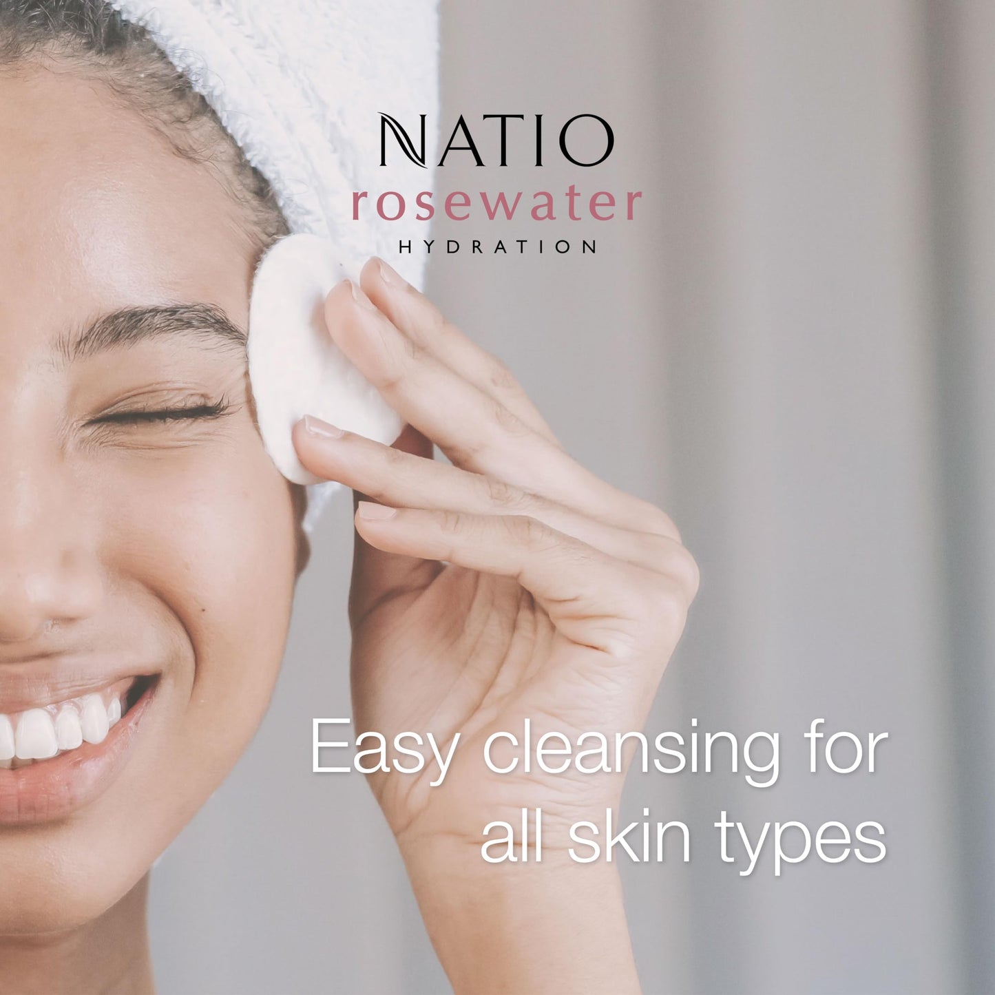 Natio Australia Rosewater Hydration Antioxidant Micellar Cleansing Water, 8.4 oz - Makeup Remover Face Cleanser - Facial Cleanser for All Skin Types
