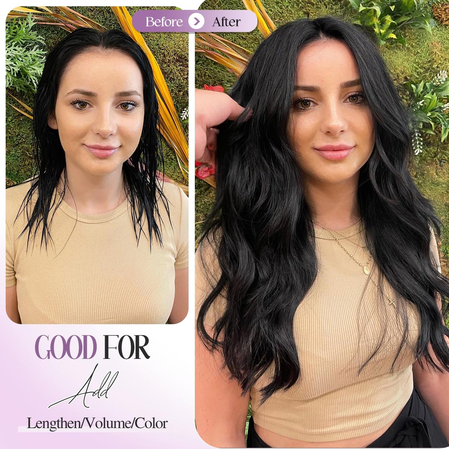 FANCEE OVO Hair Extensions Remy Human Hair PU Holes Wefts with Micro Beads Highlight Honey Blonde Volume Upgrade Butterfly Seamless Weft Invisible Beaded Hair Extension with Tools(40g 20Pcs, 14 Inch)