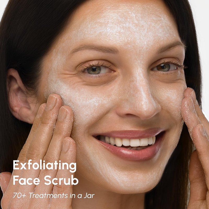 MAREE Face Exfoliator – Microdermabrasion Facial Scrub & Exfoliating Face Wash for Women – Collagen & Glycolic Acid – Gentle Scrub and Exfoliant – Men Exfoliating Scrubber – Exfoliante Facial Cleanser