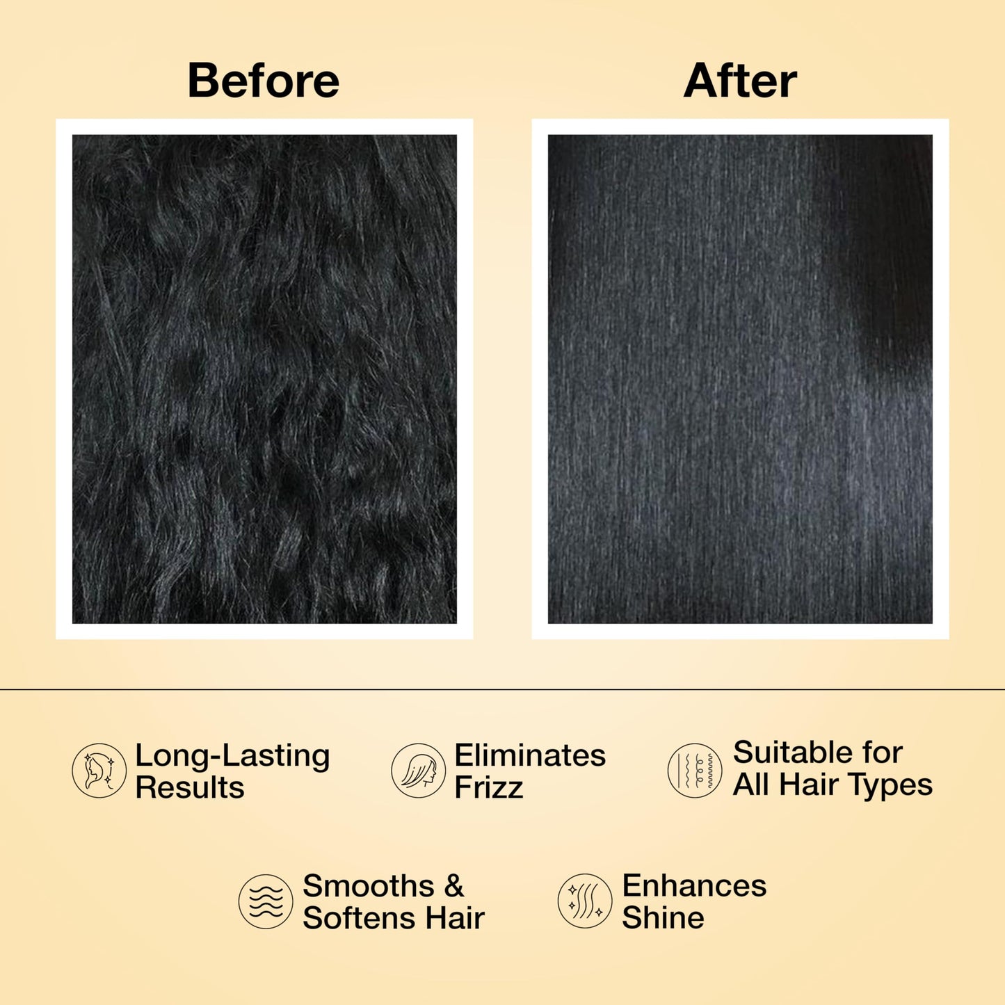 Keratin Hair Treatment Frizz Control Salon Smoothing Long Lasting Cream for All Frizzy Free Curly Dry Damaged - Professional Brazilian Complex Blowout Straightening For Silky Smooth - 3.4 Ounce