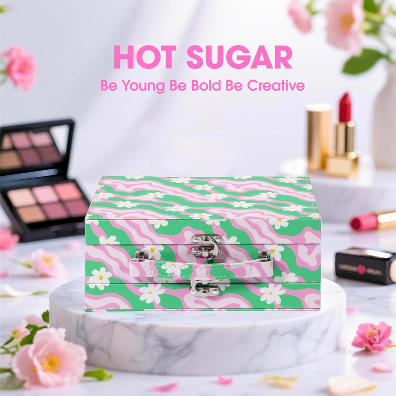 Hot Sugar Makeup Kit for Girls 13-15, Birthday Christmas Makeup Gift Set for Teens 16-18, All in One Beginner Makeup Kit for Women Full Kit (Blue Diamond)