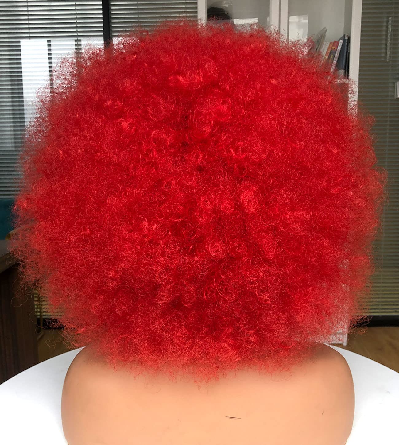 Afro Wigs for Black Women 70s Afro Kinky Curly Huge Fluffy Wig with Bangs