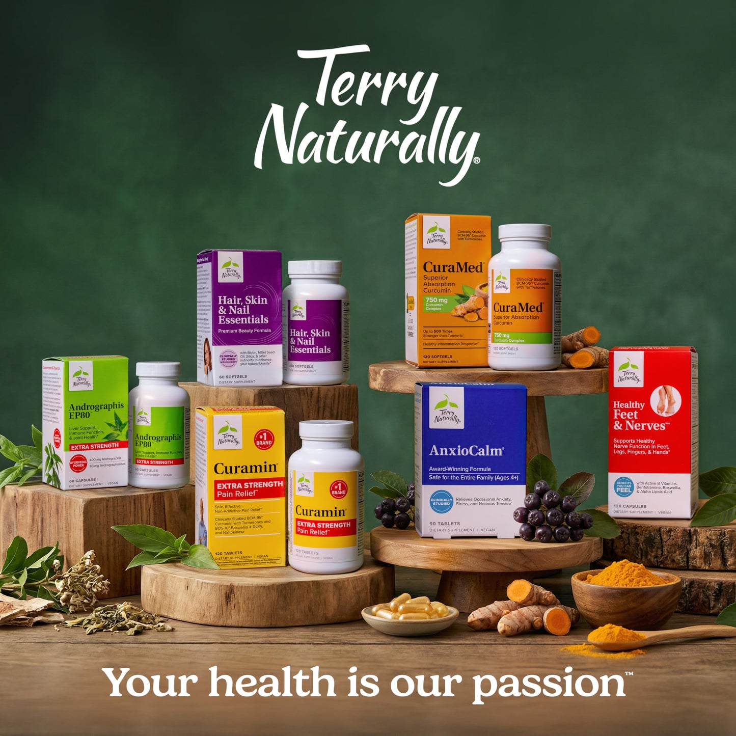 Terry Naturally Vectomega - Supplement with EPA & DHA - Omega-3 Tablets for Brain & Heart Health Support - Nutritional Supplement with Essential Fatty Acids & Peptides - 60 Tablets (Pack of 2)