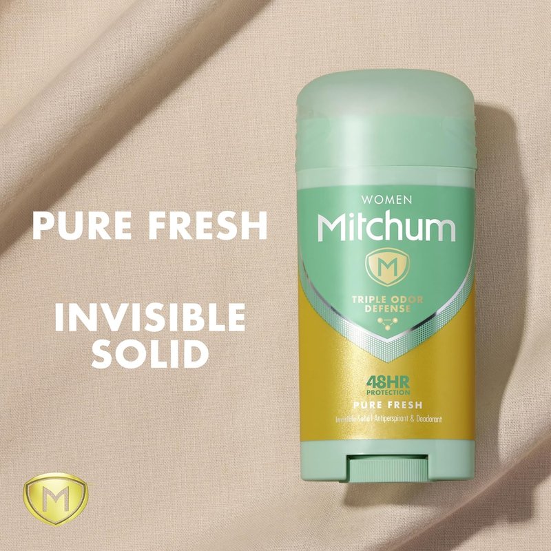 Mitchum Women Triple Odor Defense Invisible Solid 48HR Antiperspirant & Deodorant, Pure Fresh, 2.7 OZ - 6 Pack